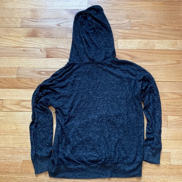 Harlow & Graham cozy soft gray charcoal hoodie‎ hooded sweatshirt sweater marled - Picture 5 of 5